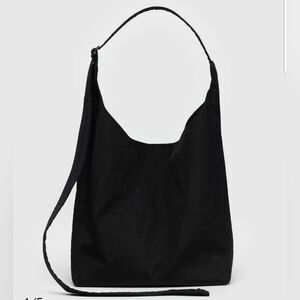 BAGGU Unisex Black Chic Edgy Whimsigoth Travel Large Nylon Cargo Crossbody Bag